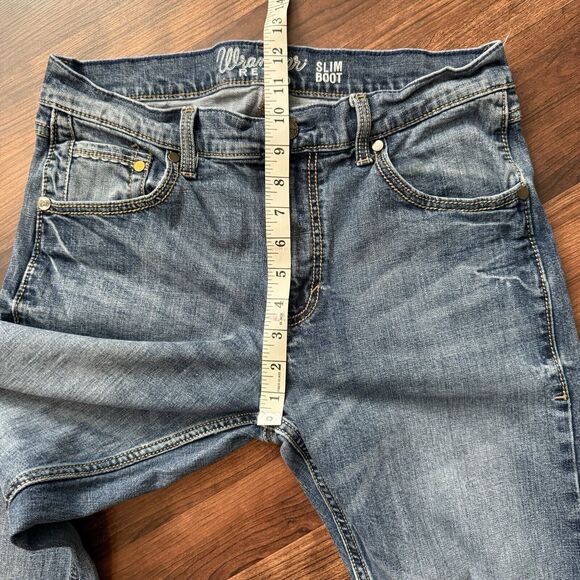 Wrangler Retro Slim Boot Jeans 32 x 34 Medium Wash Denim Work Western Riding - Picture 4 of 9